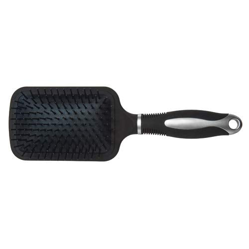 Diane Black and Silver Square Paddle Brush D9085 para Desenredar Todo Tipo de Cabello