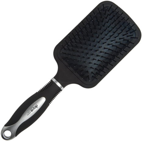 Diane Black and Silver Square Paddle Brush D9085 para Desenredar Todo Tipo de Cabello
