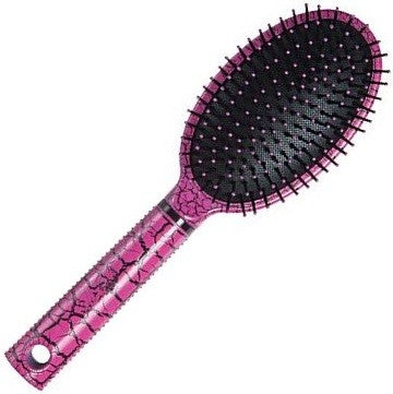 Diane Pink Crackle Oval Paddle Brush D9556 para Desenredar Todo Tipo de Cabello