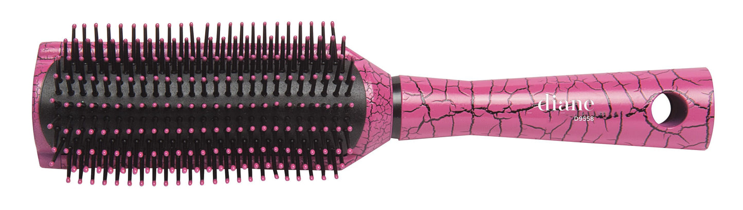 Diane Pink Crackle Styling Brush D9558 para Desenredar, Peinar y Estilizar Todo Tipo de Cabello