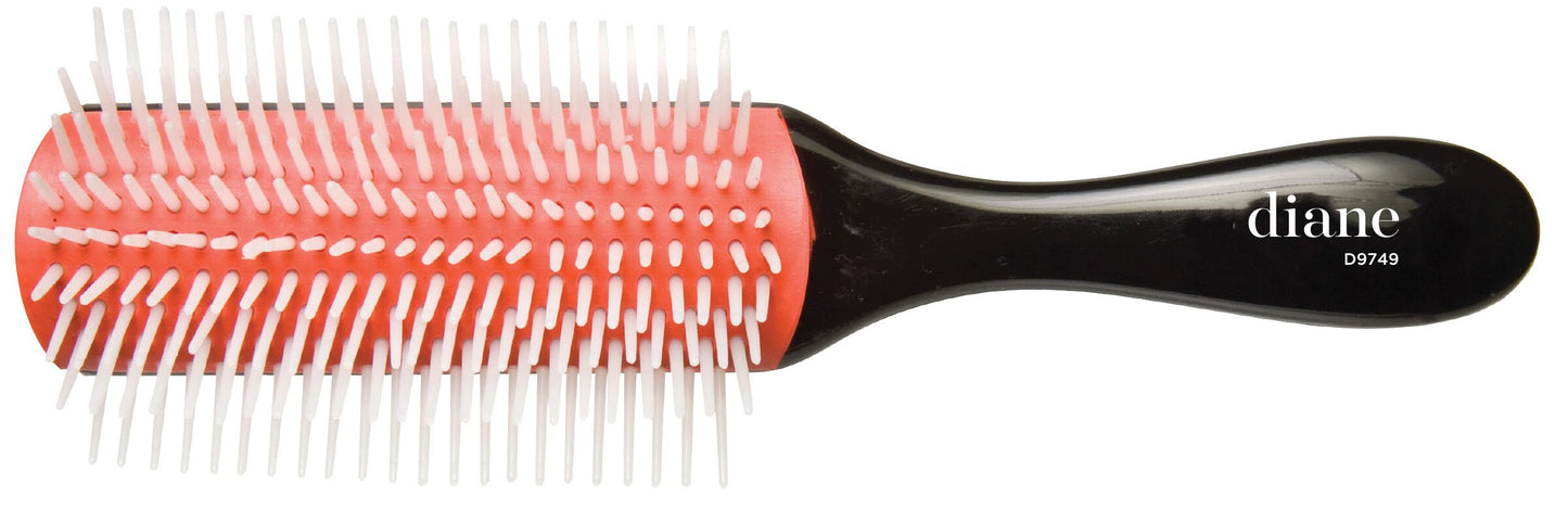 Diane Pro Nylon Pin Styling Brush D9749 – Cepillo Profesional con Dientes de Nylon para Cabello Grueso o Rizado