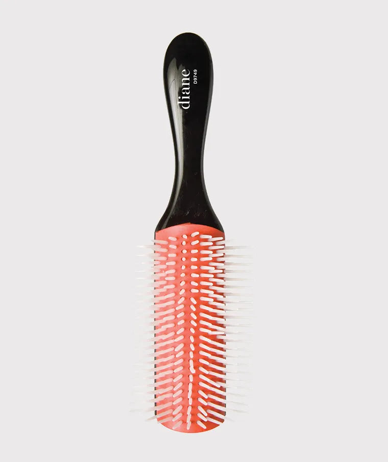 Diane Pro Nylon Pin Styling Brush D9749 – Cepillo Profesional con Dientes de Nylon para Cabello Grueso o Rizado