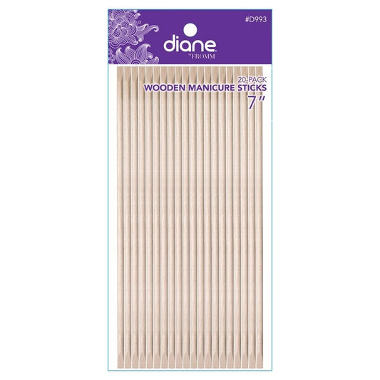 Diane Wooden Manicure Sticks 7” 20-Pack D993N