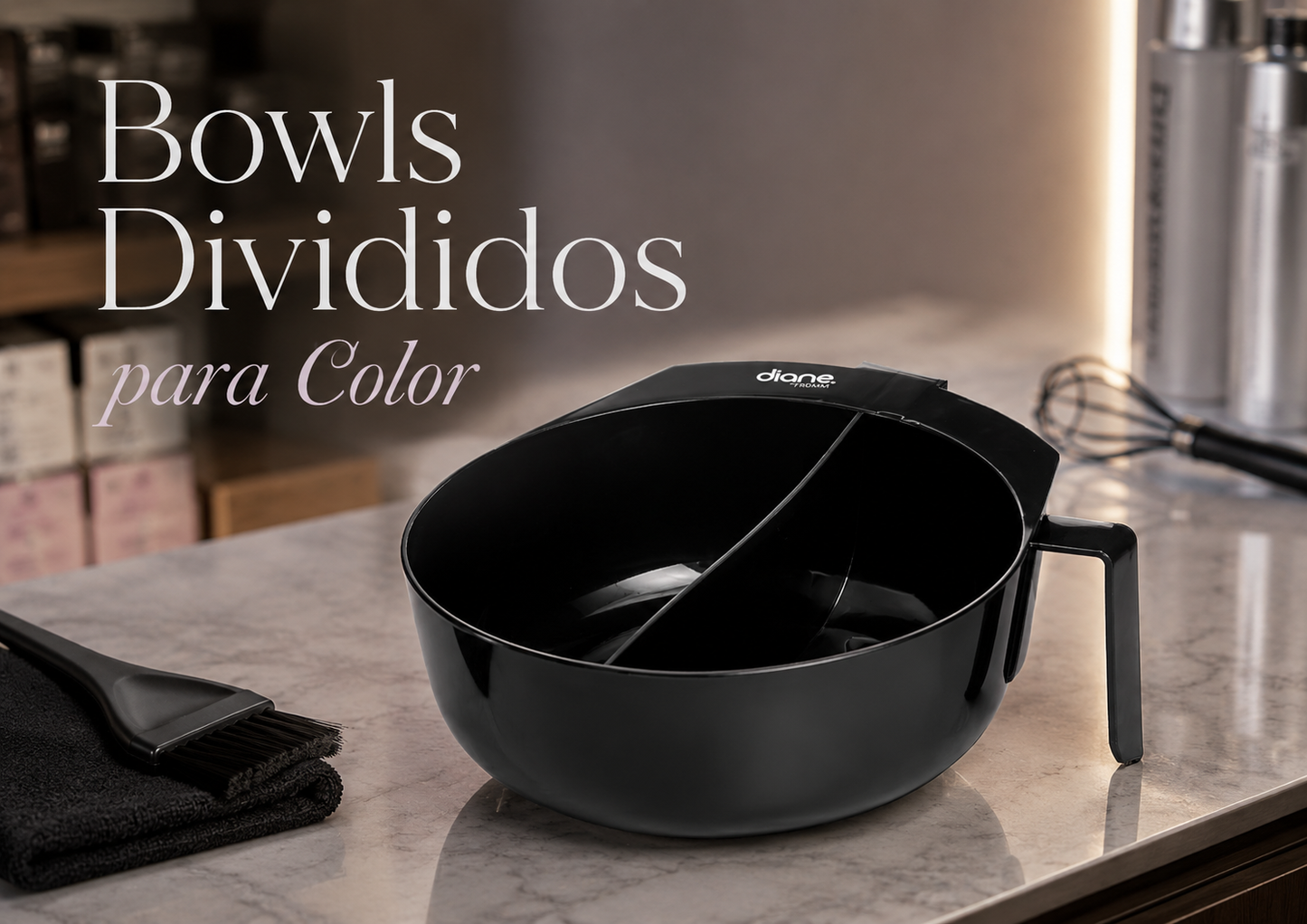 Diane Divide Color Bowl 12oz DAA004 – Bowl Dividido para Mezcla de Tinte Profesional