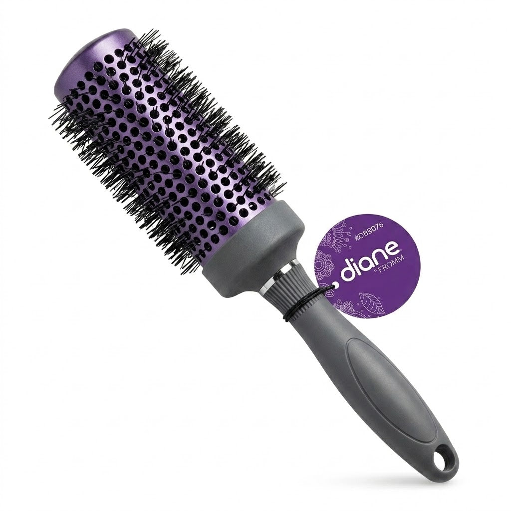 Diane Square Round Ceramic X Ionic Thermal Brush 2 ¼” DBB076 para Blowouts con Volumen, Menos Frizz y Más Brillo