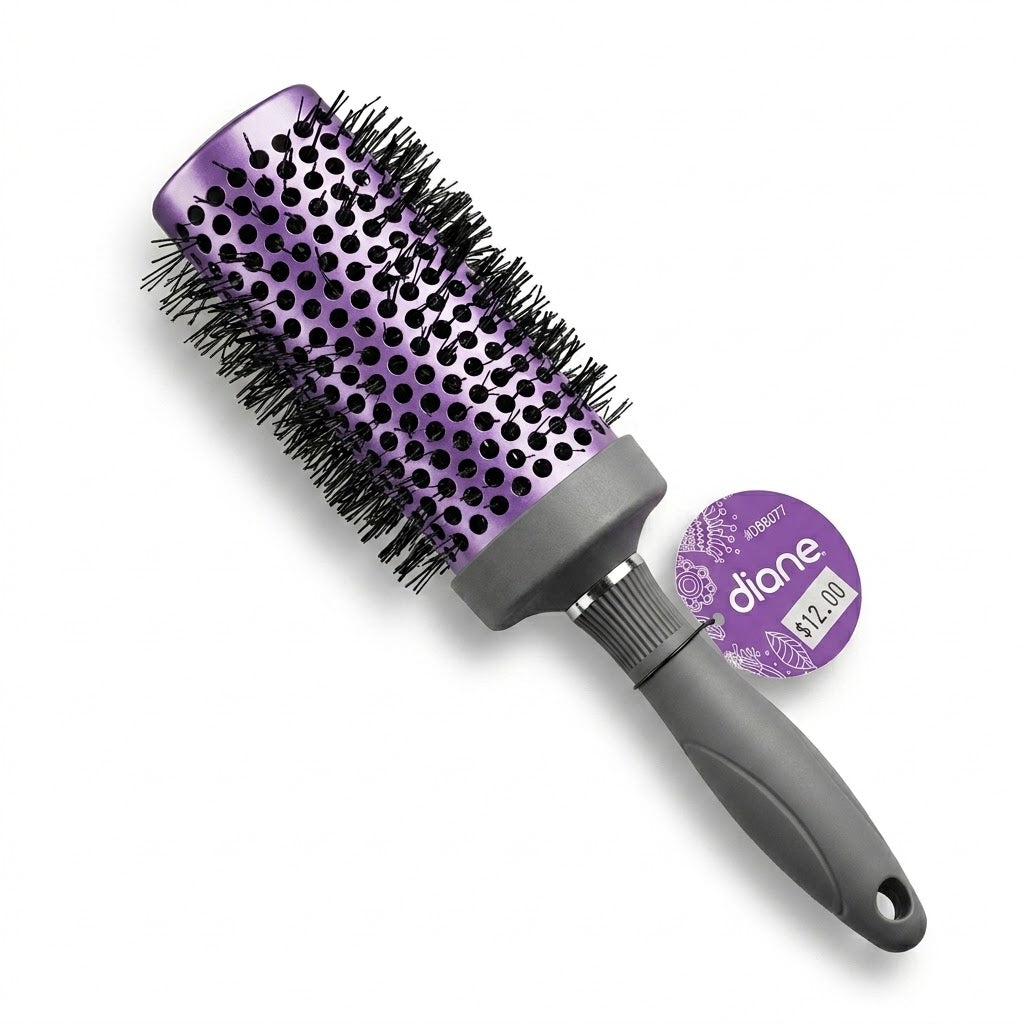 Diane Square Round Ceramic X Ionic Thermal Brush 2 ½” DBB077 para Blowouts con Volumen, Menos Frizz y Más Brillo