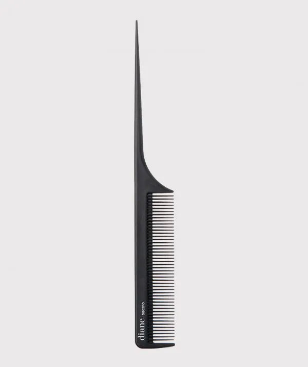 Diane Carbon 8” Rat Tail Comb DBC010 Peine Profesional de Cola para Secciones