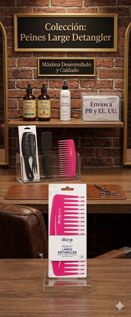 Diane MEBCO Large Detangler Comb 6¼” DBC060