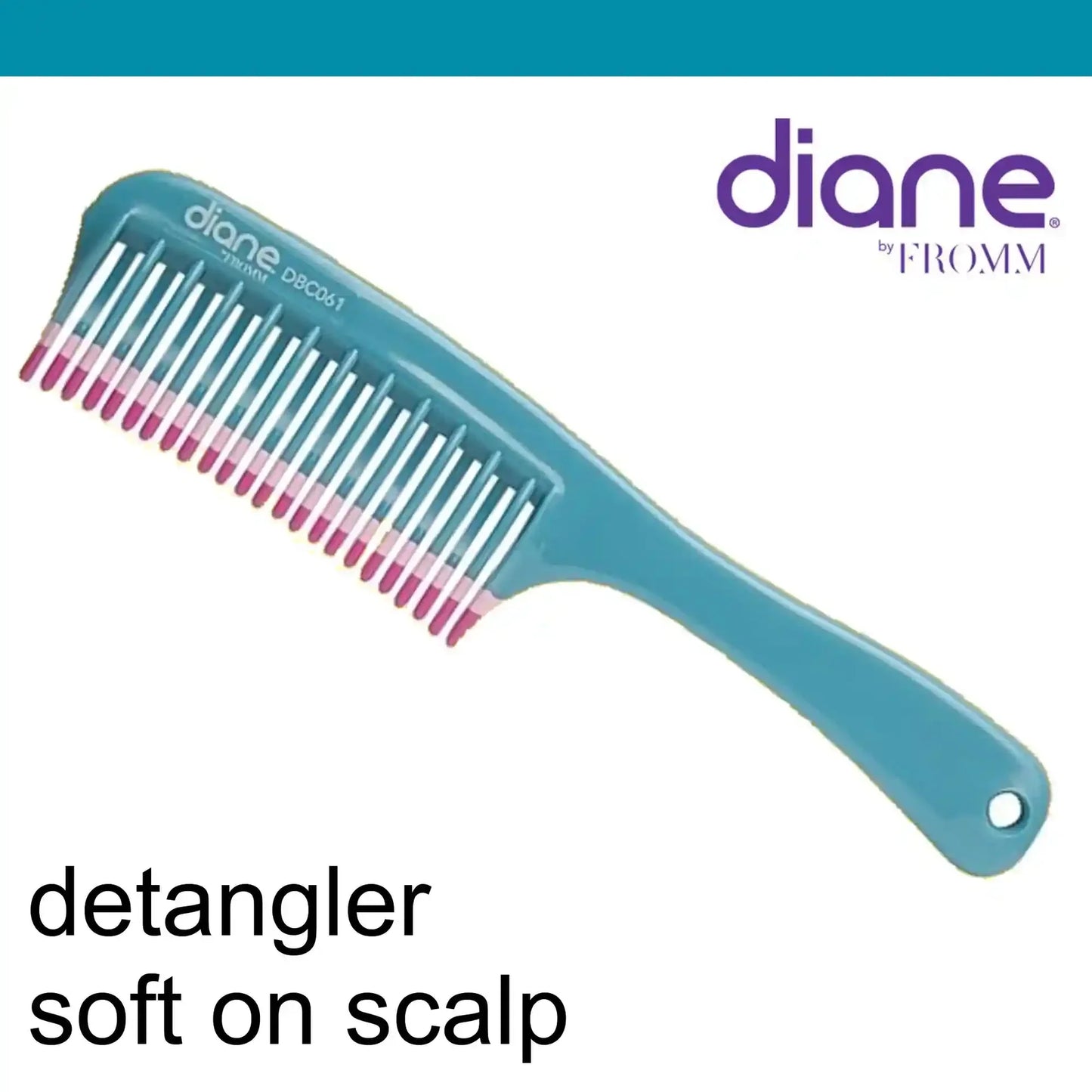 Diane MEBCO Handle Detangler Comb 8.5” DBC061