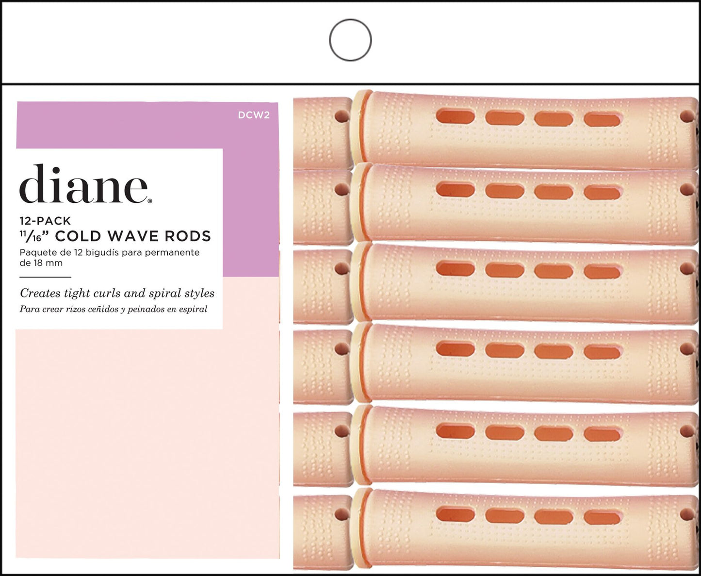 DIANE 12-Pack Cold Wave Rods 11/16” Sand DCW2 – Bigudíes para Permanente