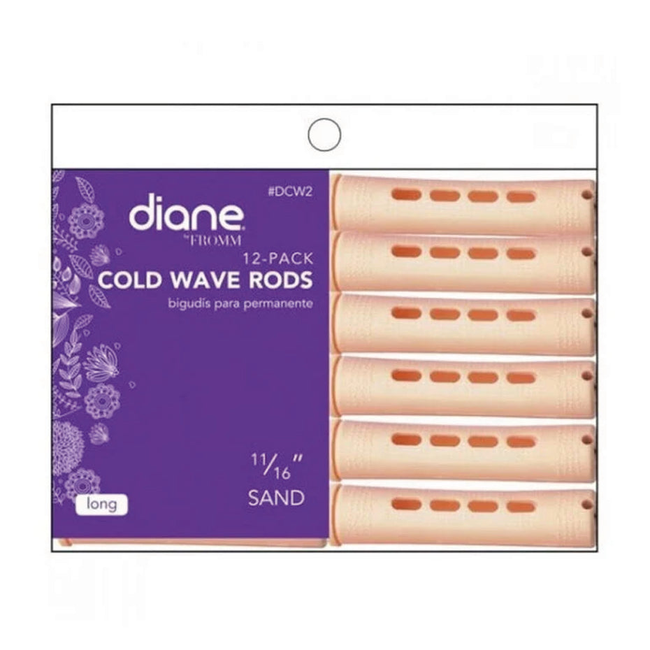 DIANE 12-Pack Cold Wave Rods 11/16” Sand DCW2 – Bigudíes para Permanente