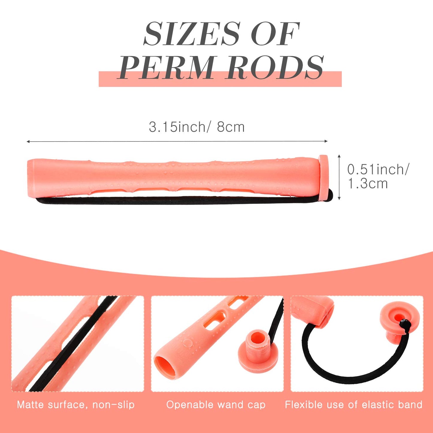 DIANE 12-Pack Cold Wave Rods 5/16” Pink DCW6 – Bigudíes para Permanente