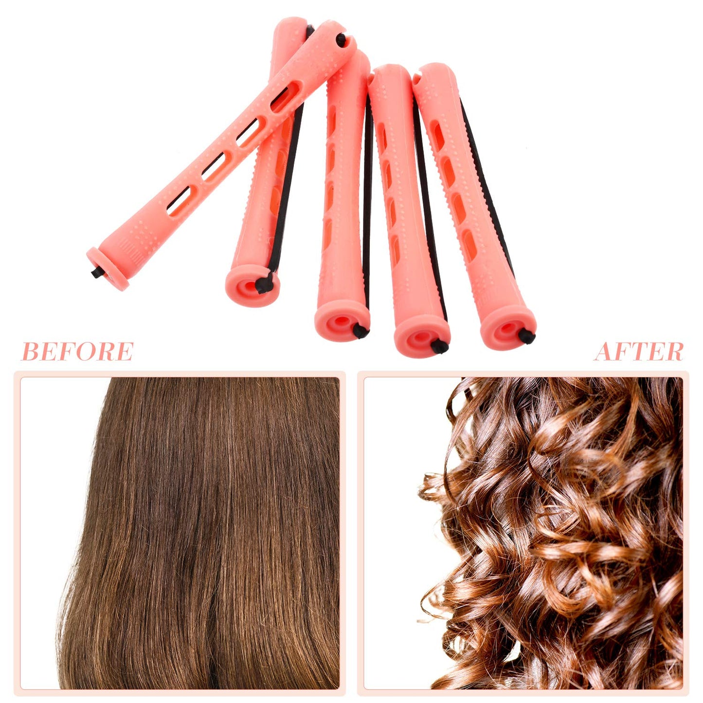 DIANE 12-Pack Cold Wave Rods 5/16” Pink DCW6 – Bigudíes para Permanente