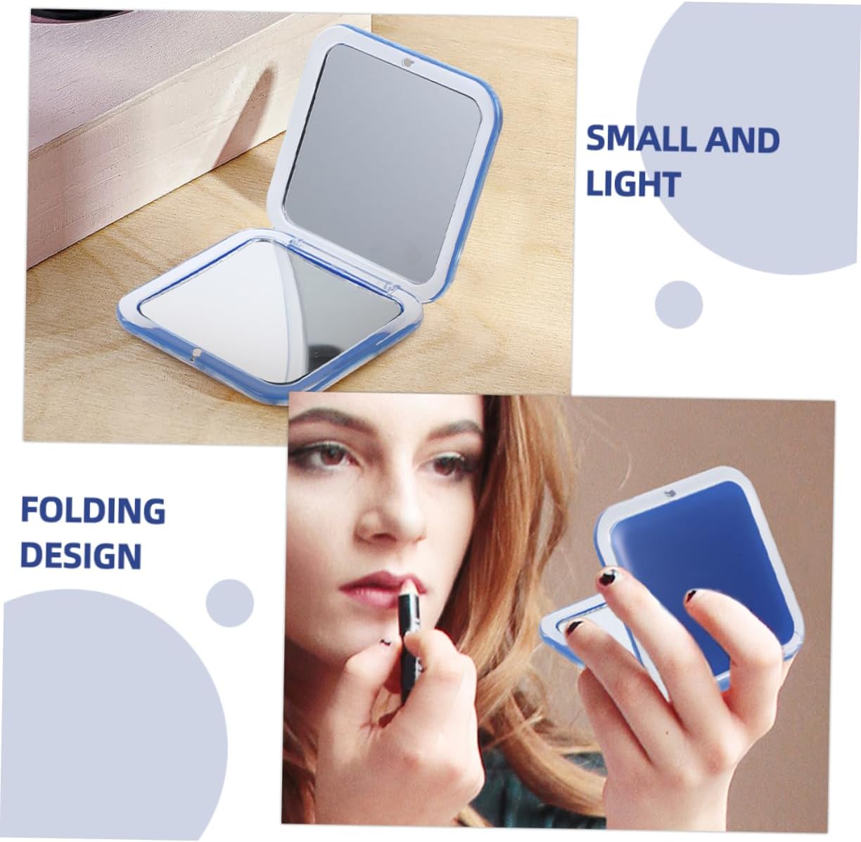 DIANE Pocket Mirror DEM003 – Espejo Compacto Portátil para Maquillaje, Retoques y Uso Diario
