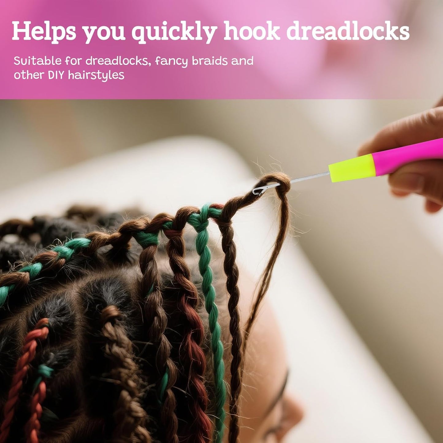 DIANE Weaving Hook DMA004 – Gancho para Tejido, Dreadlocks, Braids y Estilos DIY