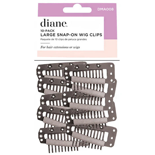 Diane Large Snap-On Wig Clips 10 Pack DMA008 – Clips Grandes para Pelucas y Extensiones