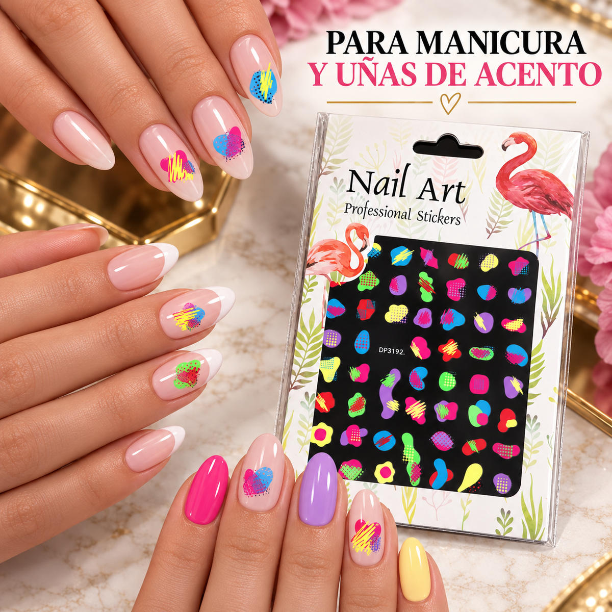 Nail Art Professional Stickers Coloridos DP3192
