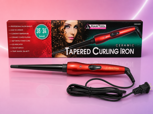 J2 Hair Tool Professional Rizador Cónico de Cerámica 3/8"–3/4" DRE2420S