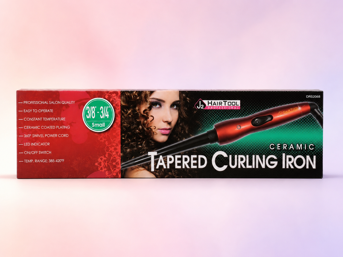 J2 Hair Tool Professional Rizador Cónico de Cerámica 3/8"–3/4" DRE2420S