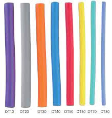 DIANE 6-Pack 10” Long Twist-Flex Rods 9/16” Wide DT40 – Rolos Flexibles para Rizos, Ondas y Peinados