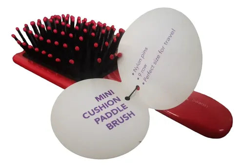 Diane Mini Cushion Paddle Brush DBB031 – Cepillo Paleta Compacto Rojo