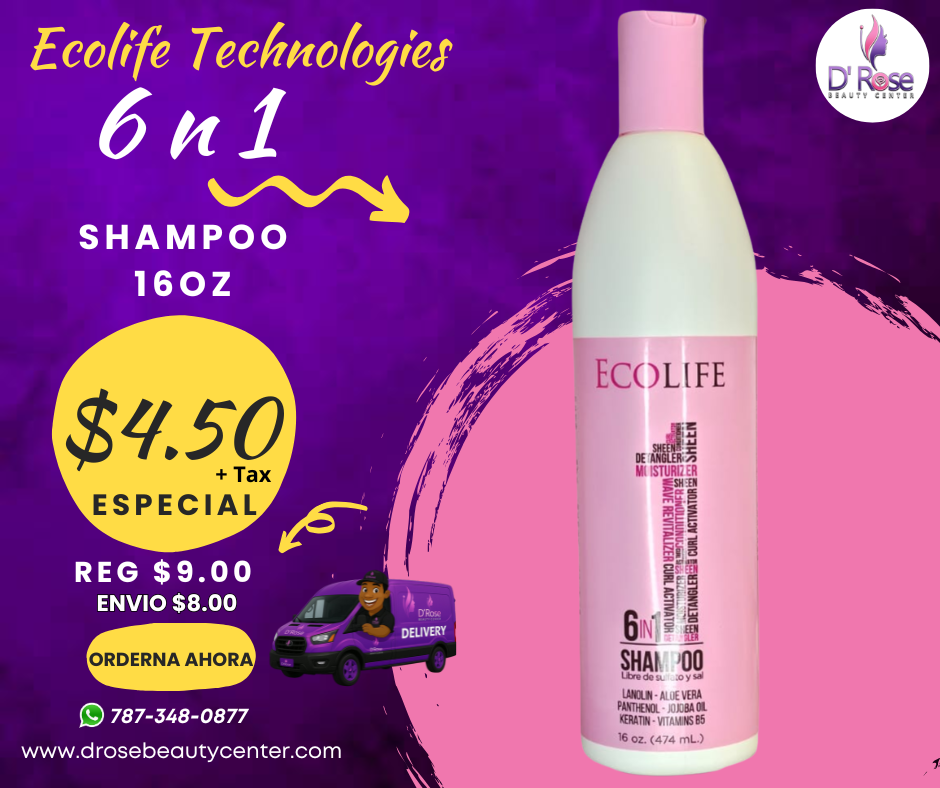 🧴 Ecolife Technologies – Acondicionador 6 en 1 (16 oz)