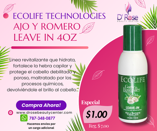 ECOLIFE TECHNOLOGIES AJO Y ROMERO LEAVE IN 4OZ EARLI4