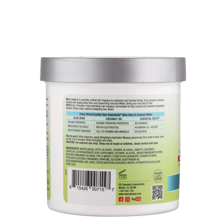 Every Strand – Aloe Vera &amp; Coconut Water Weightless Hydration Masque 15oz (ESACM15)