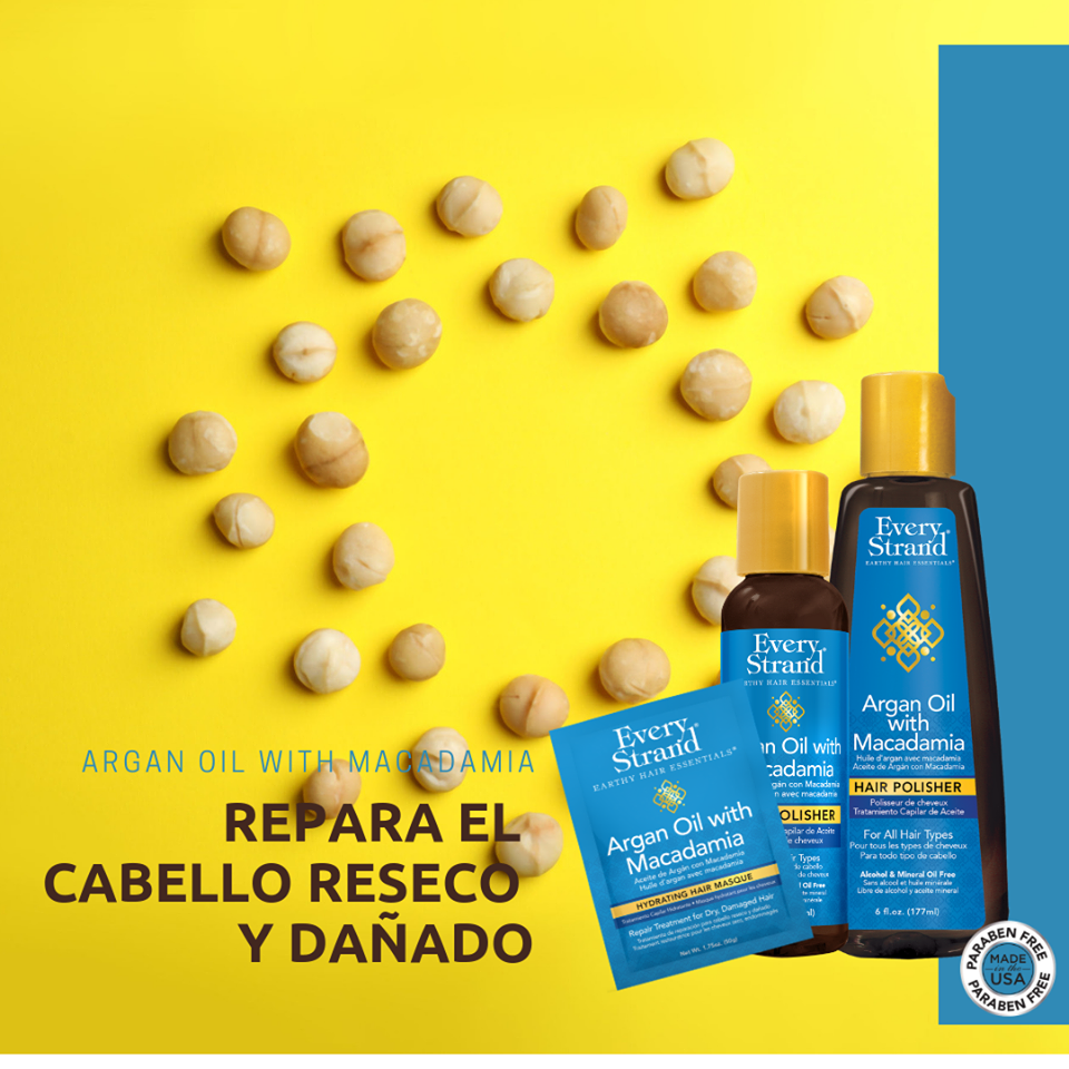 Every Strand Pulidor de Cabello con Aceite de Argán y Macadamia / 6oz (ESAMHP6)