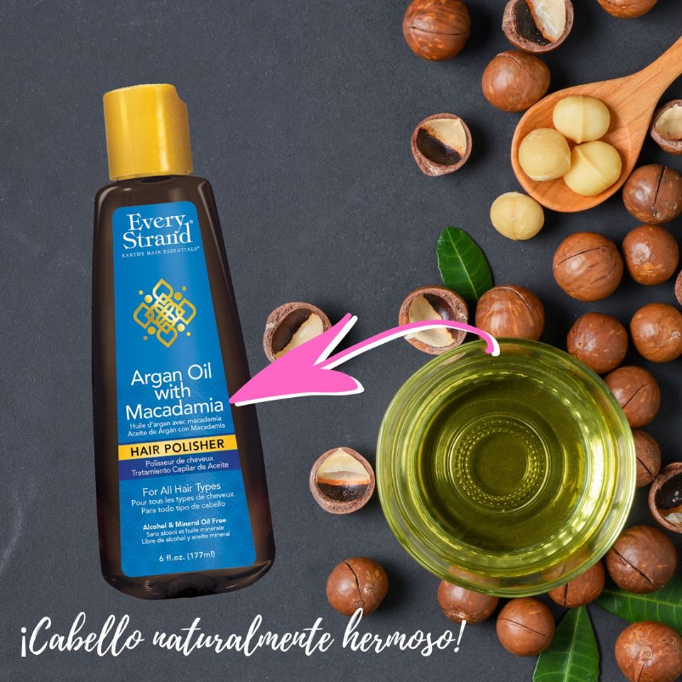 Every Strand Pulidor de Cabello con Aceite de Argán y Macadamia / 6oz (ESAMHP6)
