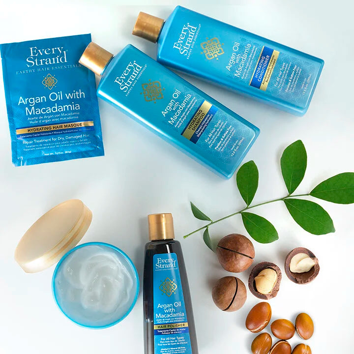 Every Strand Pulidor de Cabello con Aceite de Argán y Macadamia / 6oz (ESAMHP6)