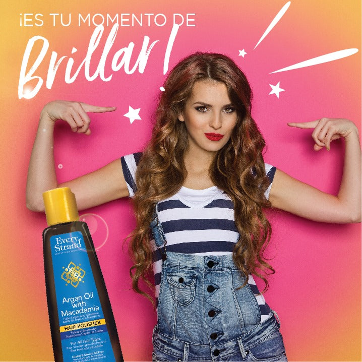Every Strand Pulidor de Cabello con Aceite de Argán y Macadamia / 6oz (ESAMHP6)