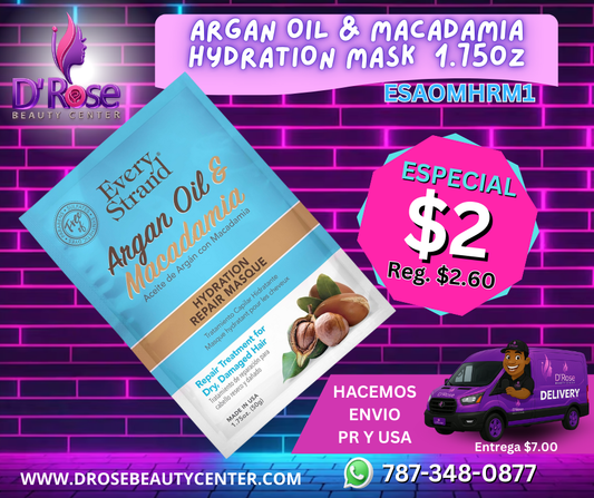 Every Strand Argan Oil &amp; Macadamia Hydration Repair Masque 1.75oz (ESAOMHRM1)