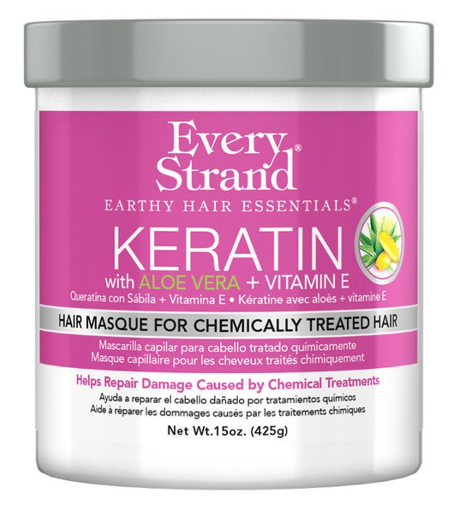 Every Strand Mascarilla Capilar Keratina con Aloe Vera + Vitamina E / 15oz (ESKM15)