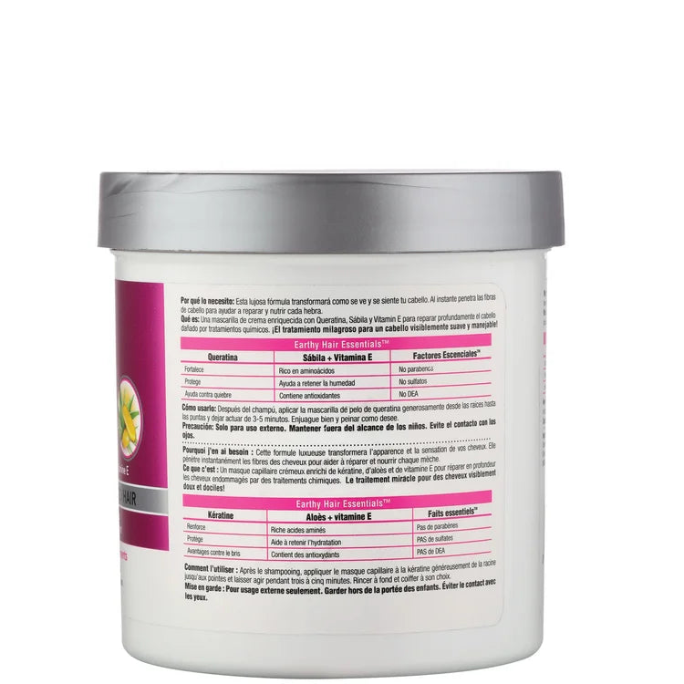 Every Strand Mascarilla Capilar Keratina con Aloe Vera + Vitamina E / 15oz (ESKM15)