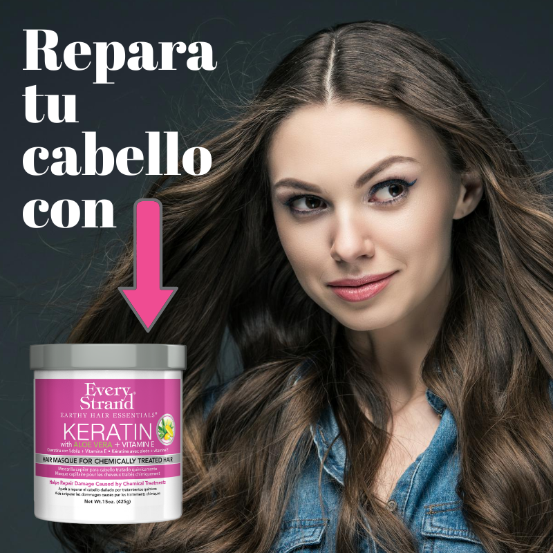 Every Strand Mascarilla Capilar Keratina con Aloe Vera + Vitamina E / 15oz (ESKM15)