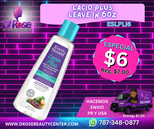 Every Strand Lacio Plus Leave-In con Manteca de Cacao y Aceite de Aguacate / 6oz