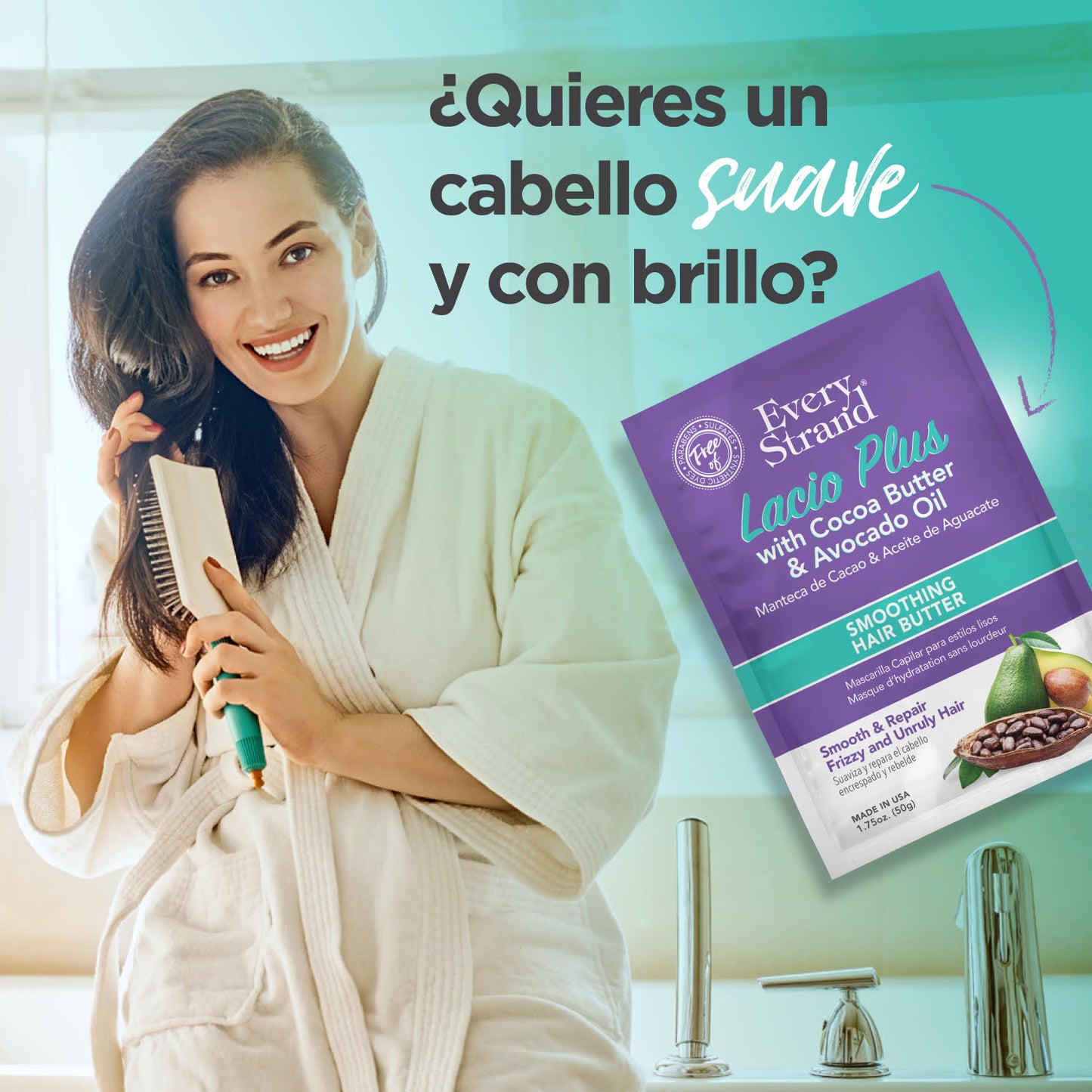 Every Strand Lacio Plus con Cocoa Butter &amp; Avocado Oil – 1.75oz (ESLPSHB1)