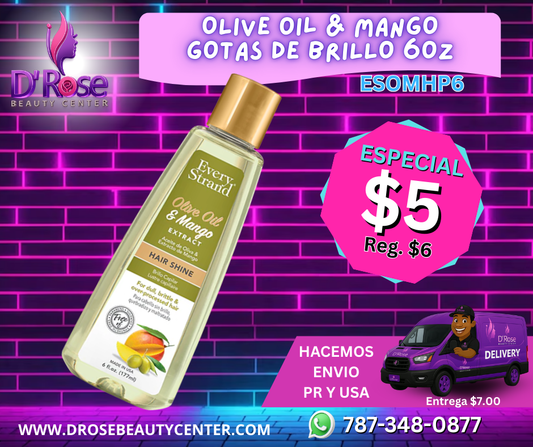 Every Strand Olive Oil &amp; Mango Hair Shine / 6oz (ESOMHP6)