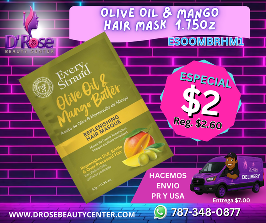 Every Strand Olive Oil & Mango Butter Replenishing Hair Masque – 1.75oz (ESOOMBRHM1)