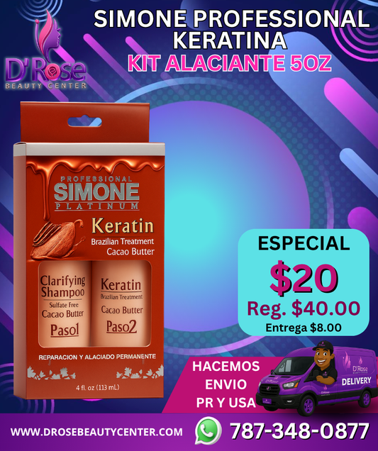 💎 SIMONE PROFESSIONAL KERATINA CHOCOLATE – KIT ALACIANTE 5oz