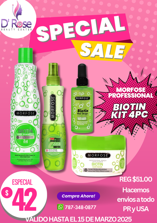 MORFOSE PROFESSIONAL BIOTIN KIT 4PC MBK4