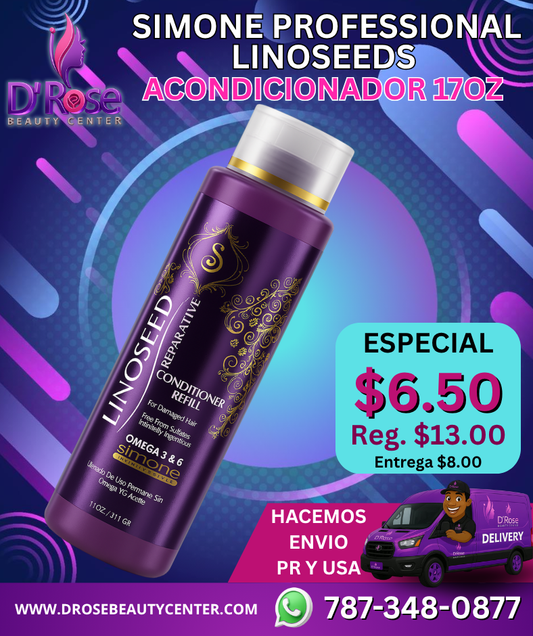💜 SIMONE PROFESSIONAL LINOSEED – ACONDICIONADOR REPARADOR 17oz
