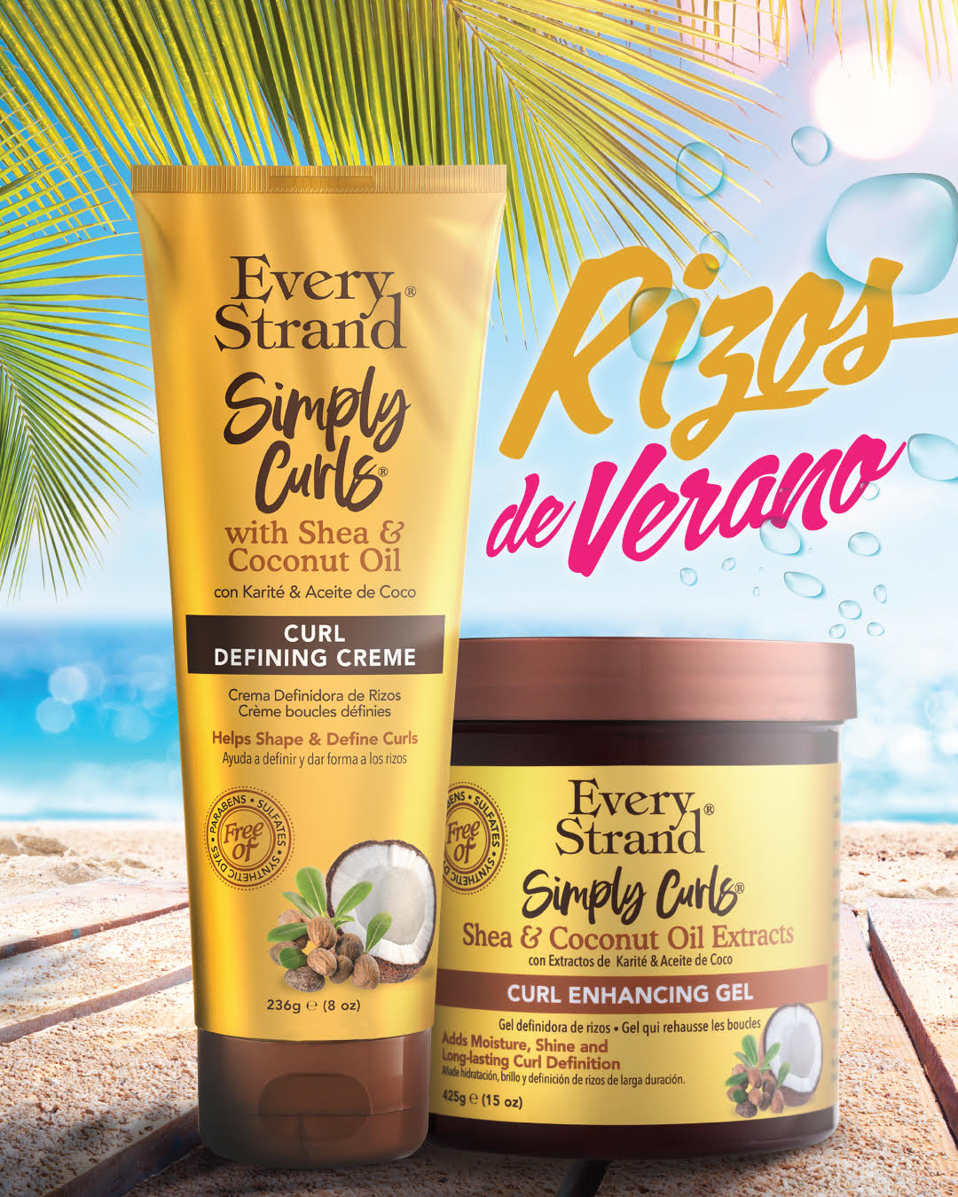 Every Strand Simply Curls – Gel Potenciador de Rizos 15oz