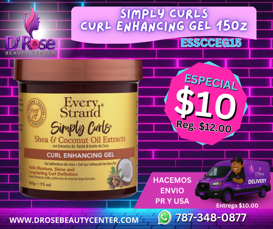 Every Strand Simply Curls – Gel Potenciador de Rizos 15oz