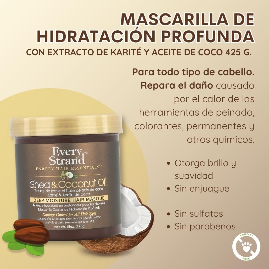 Shea & Coconut Oil Deep Moisture Hair Masque 15oz – ESSCODMHM15