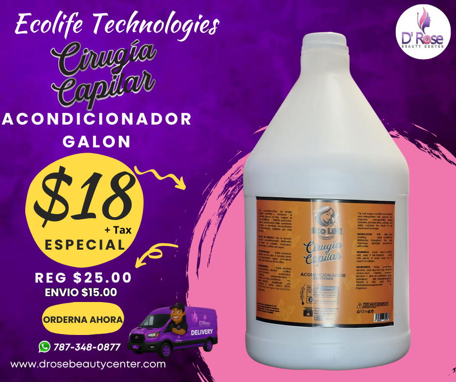 💛 ECOLIFE TECHNOLOGIES – CIRUGÍA CAPILAR ACONDICIONADOR GALÓN