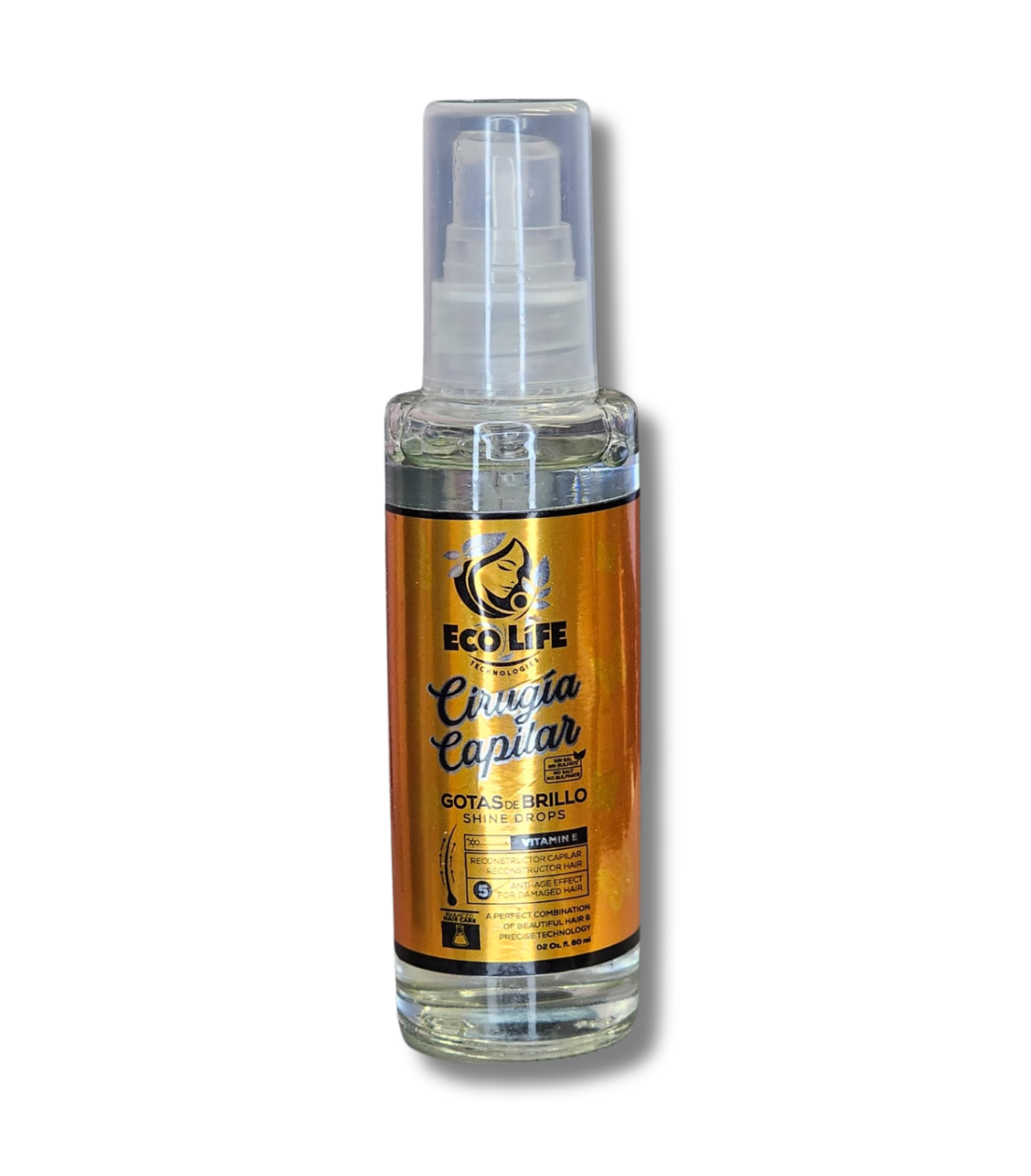 🌟 ECOLIFE TECHNOLOGIES – CIRUGÍA CAPILAR GOTAS DE BRILLO 2oz