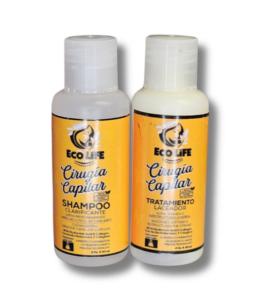 ECOLIFE TECHNOLOGIES Cirugía Capilar Kit Laceador 2 oz 2 Pasos
