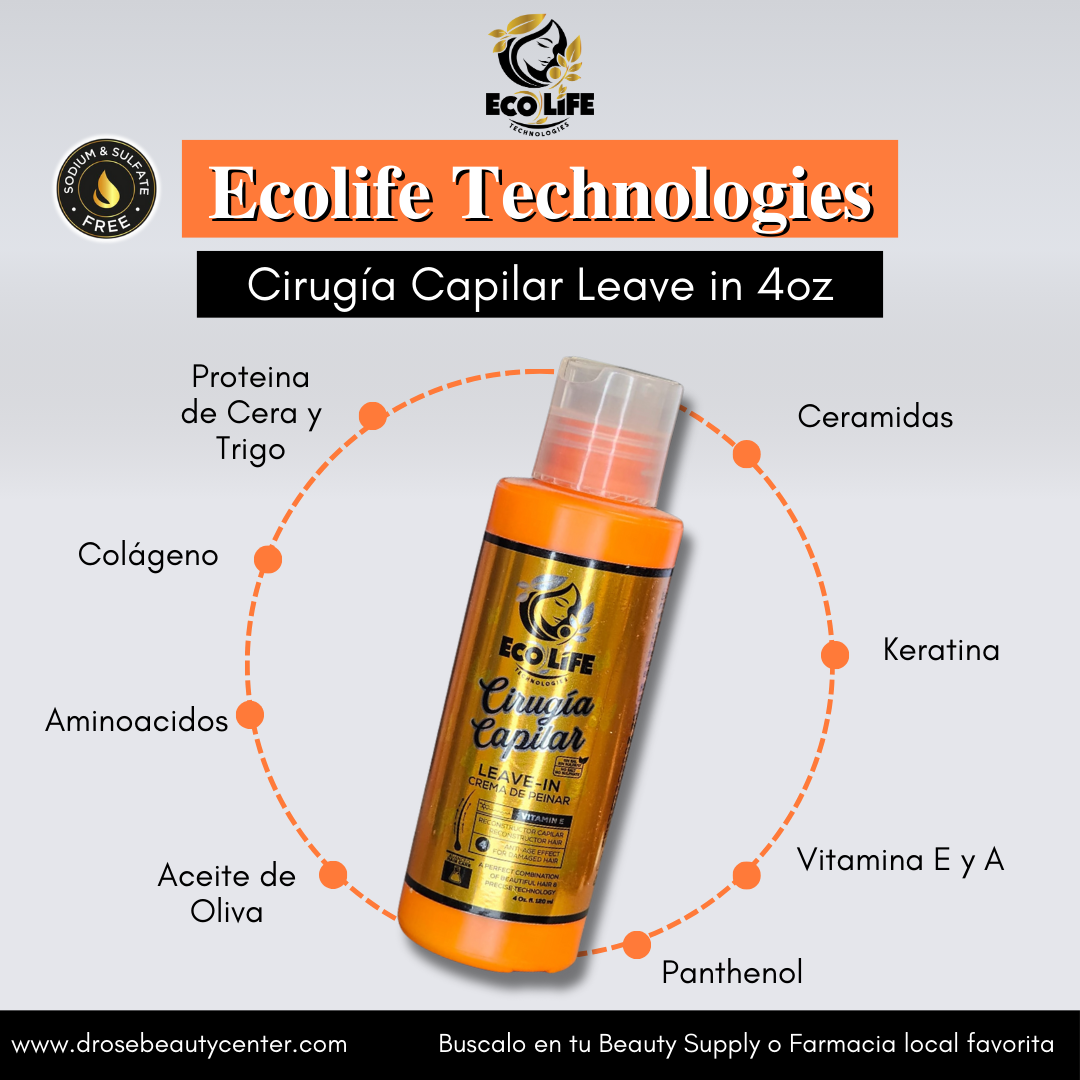 🧡 ECOLIFE TECHNOLOGIES – CIRUGÍA CAPILAR LEAVE-IN 4oz